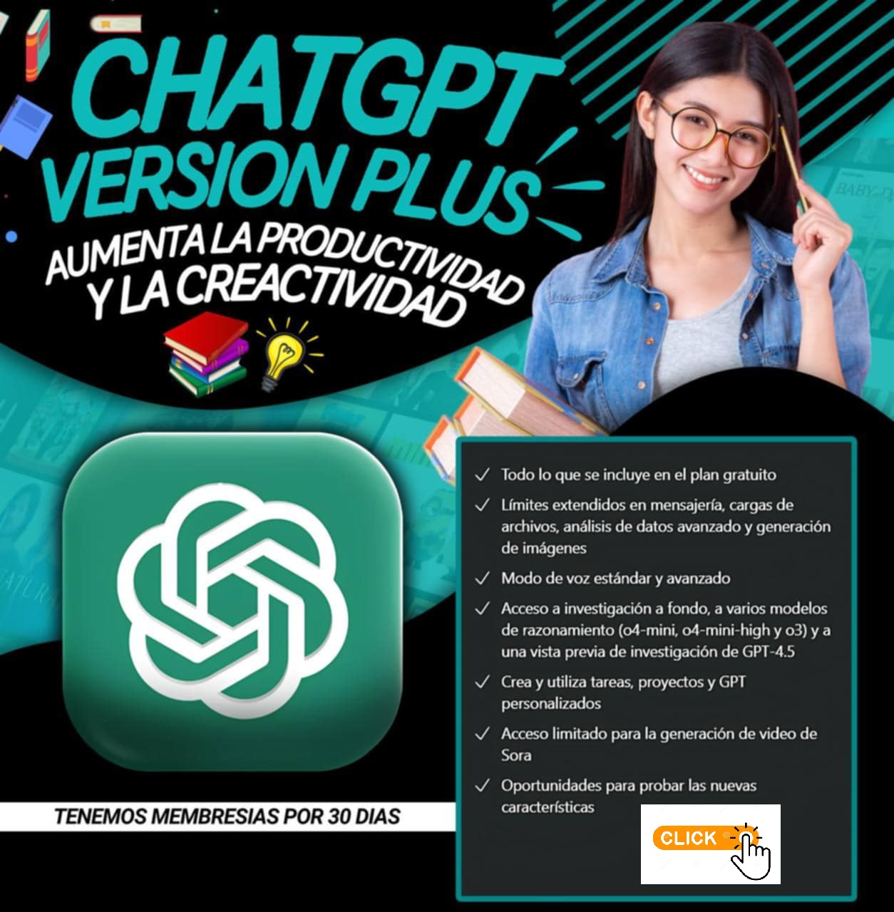 $130MXN CHAT GPT PLUS - CUENTA PERSONAL (1 Mes)