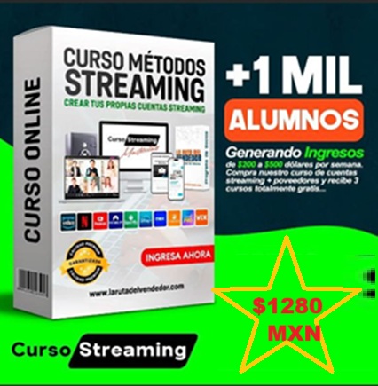 $1280MXN CURSO DE STREAMING
