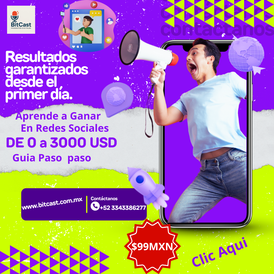 $99MXN GUIA PASO A PASO PARA GENERAR DE 0 A 3000 USD